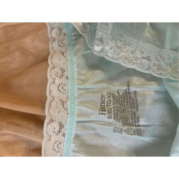 6 pairs Hanes size 8/XL nylon panties lot multi color NEW - Picture 3 of 6